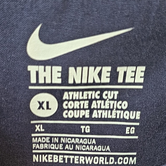 Nike Men's College Navy Blue Long Sleeve Tee Sz XL NWT - Picture 4 of 6